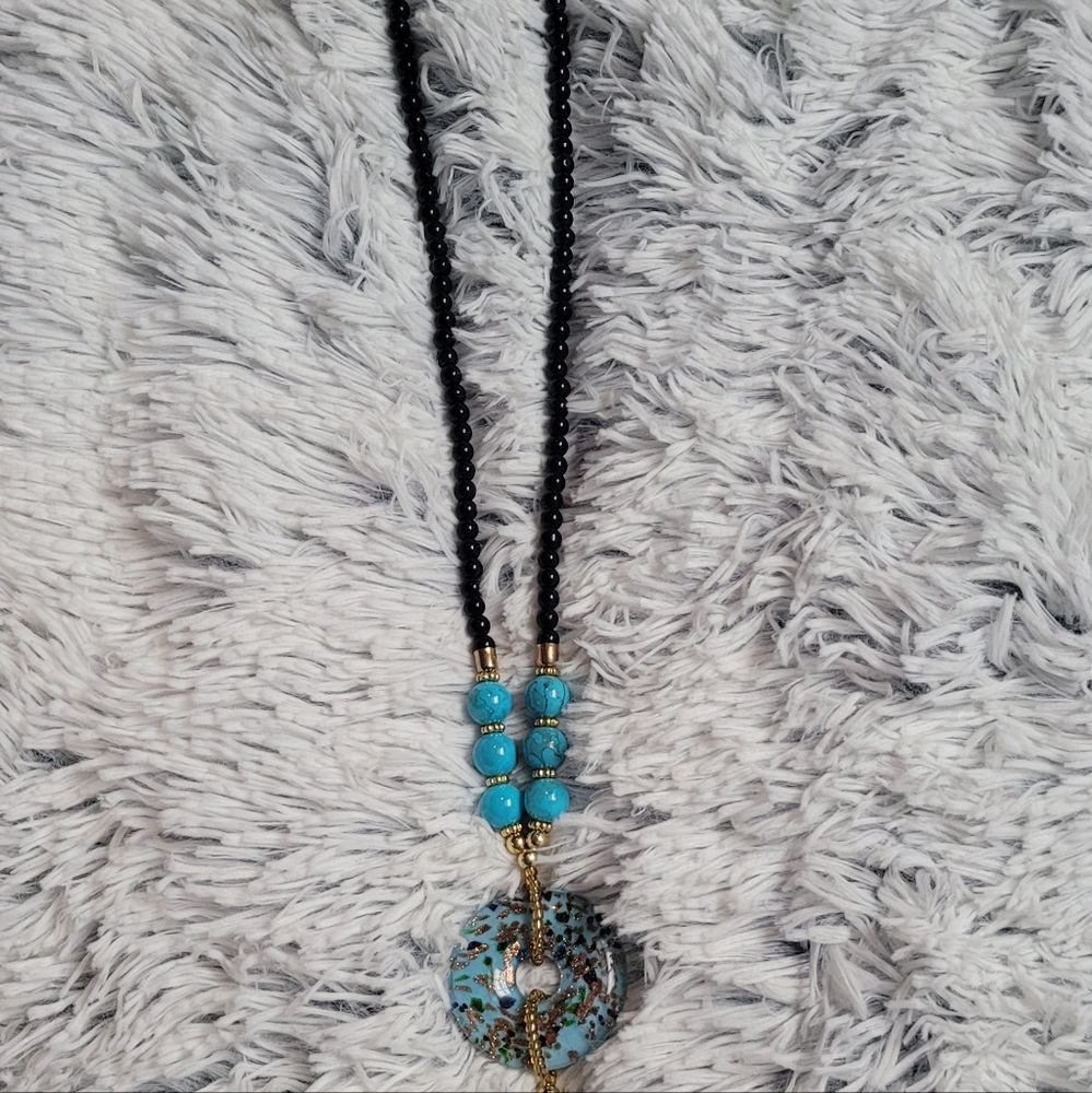 Glass bead necklace